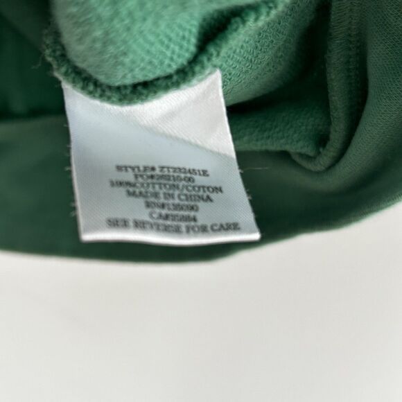 Z Supply Cropped Polo Rugby Short Sleeve Sweatshirt Shirt Size Small Green Blue - Picture 5 of 8